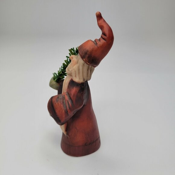 Allyson Nagel 1994 Santa Figurine Figure Doll Tree Evergreen Signed - Picture 2 of 7